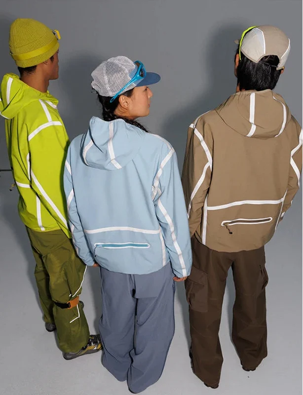Outdoor Shell Lightweight Reflective Windbreaker Jacket — vista posteriore