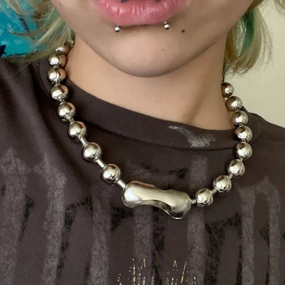 Oversized 10mm Ball Chain Choker Necklace — in alternativa