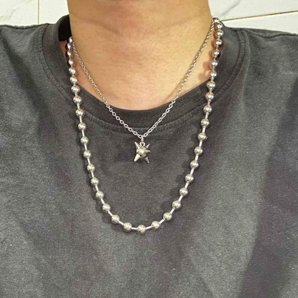 Oversized 10mm Ball Chain Choker Necklace — dettaglio della stampa