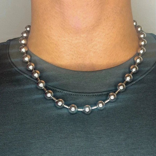Y2K Oversized 10mm Ball Chain Choker Necklace