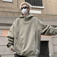 Oversized Baggy Button Neck Hoodie — dettaglio della stampa