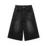 Y2K Oversized Black Long Jorts