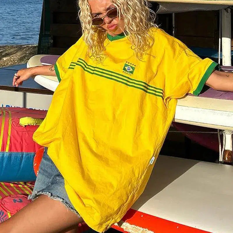 Oversized Brazil T Shirt — dettaglio