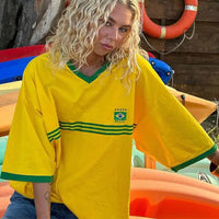 Oversized Brazil T Shirt — dettaglio della stampa