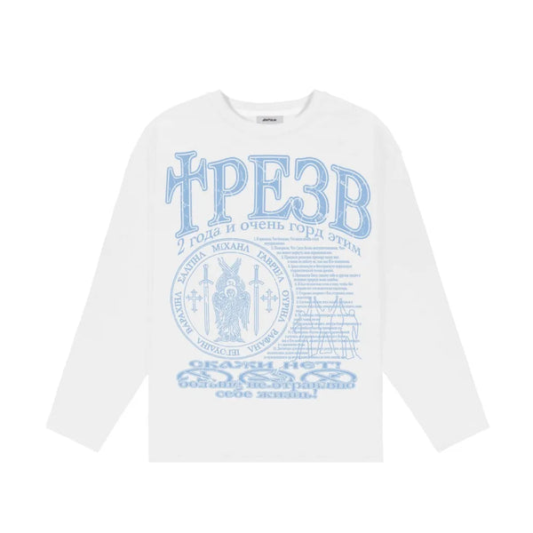 Y2K Oversized Gothic Graphic Long Sleeve Top