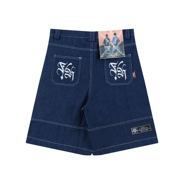 Oversized Jean Shorts Jorts — vista frontale