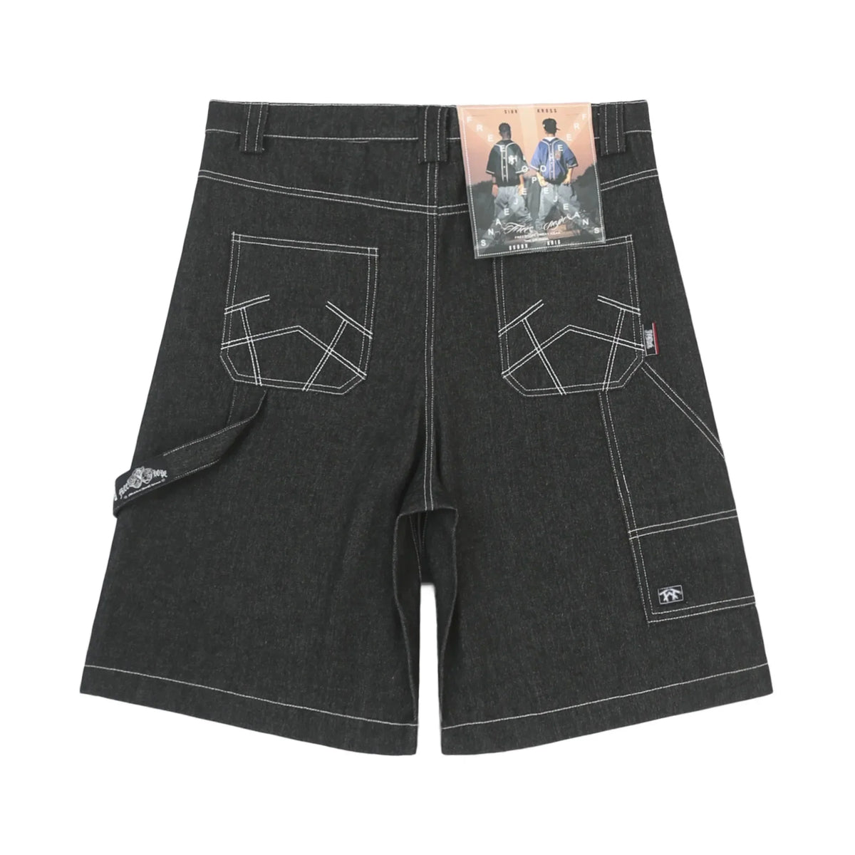 Oversized Jean Shorts Jorts — vista posteriore