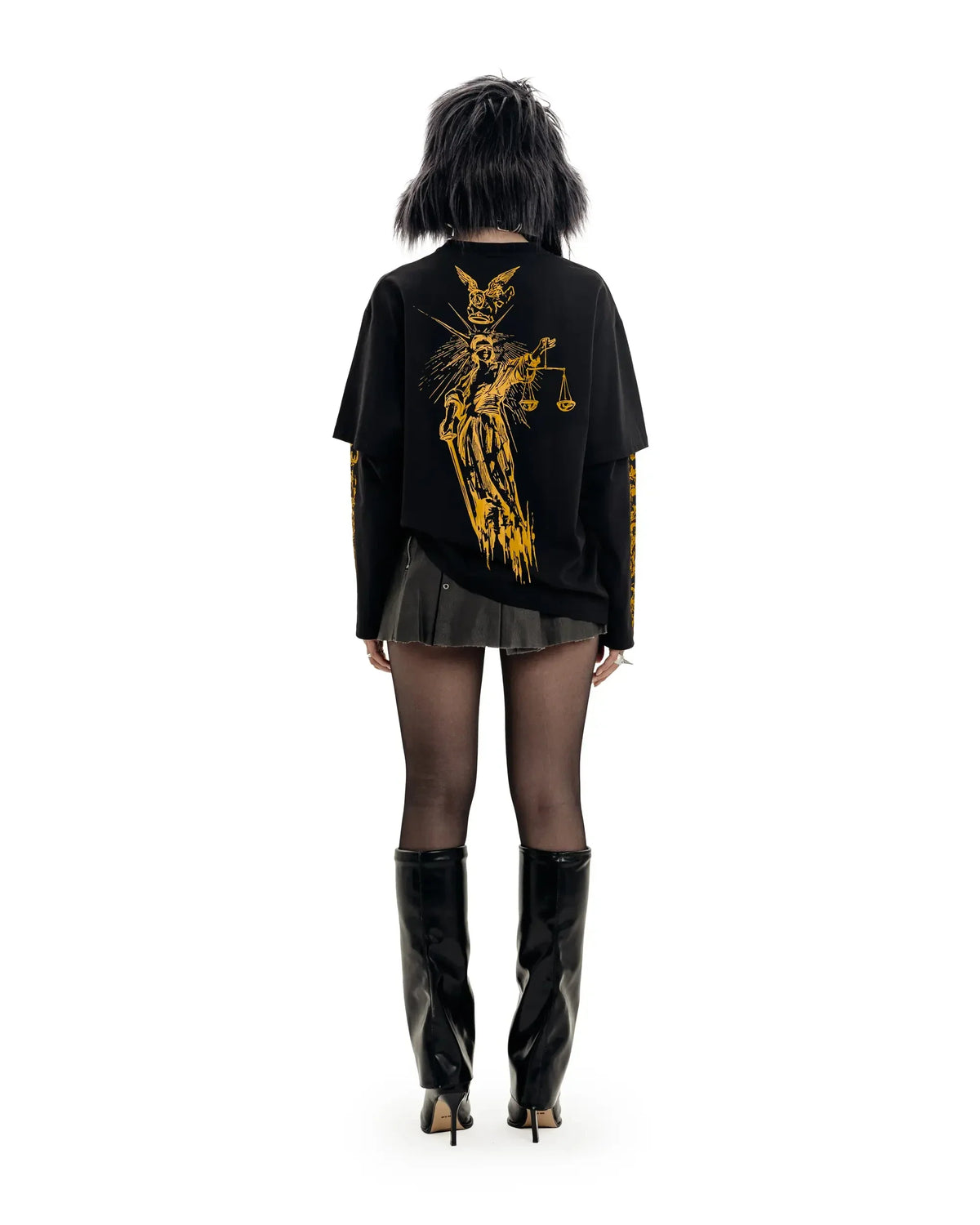 Oversized Justice Graphic Long Sleeve Top — dettaglio
