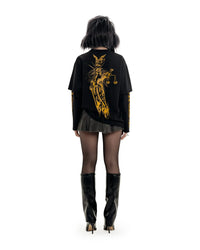 Oversized Justice Graphic Long Sleeve Top — dettaglio
