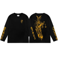 Oversized Justice Graphic Long Sleeve Top — vista frontale