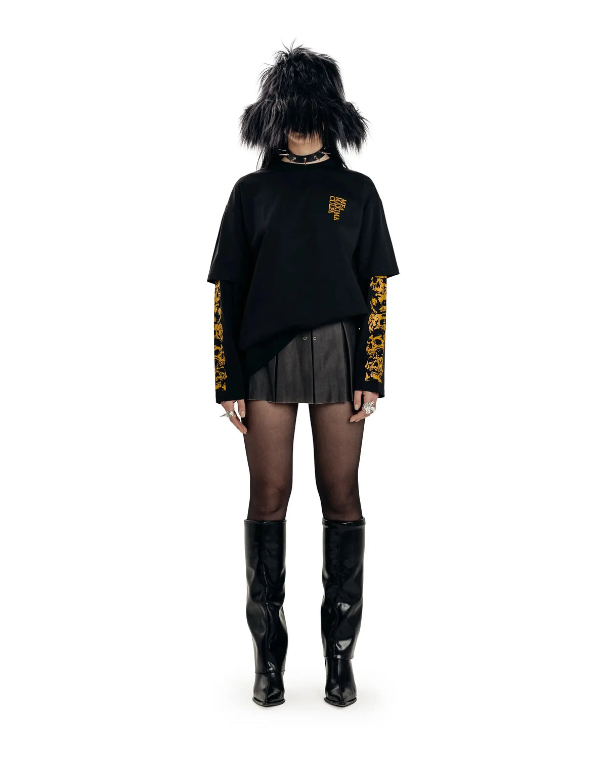 Oversized Justice Graphic Long Sleeve Top — vista posteriore