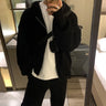 Y2K Oversized Knit Hooded Zip Up Cardigan