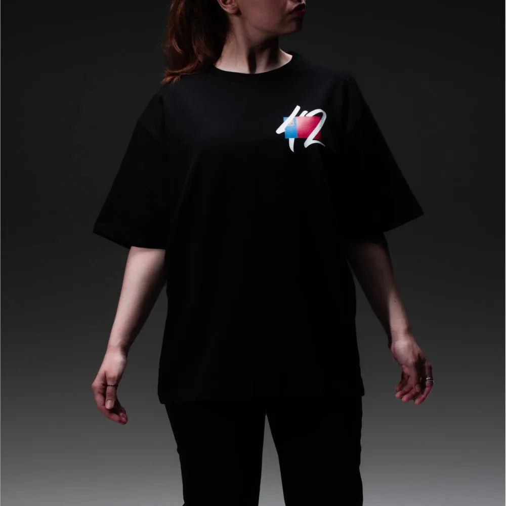 Oversized Old School Racing Graphic T Shirt — dettaglio della stampa