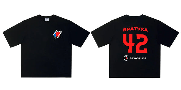 Oversized Old School Racing Graphic T Shirt — vista frontale