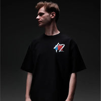 Oversized Old School Racing Graphic T Shirt — vista posteriore