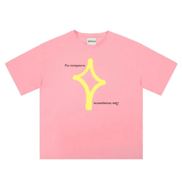 Oversized Star Graphic T Shirt — vista frontale