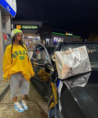 Oversized Thick Brazil Embroidered Sweatshirt — in alternativa