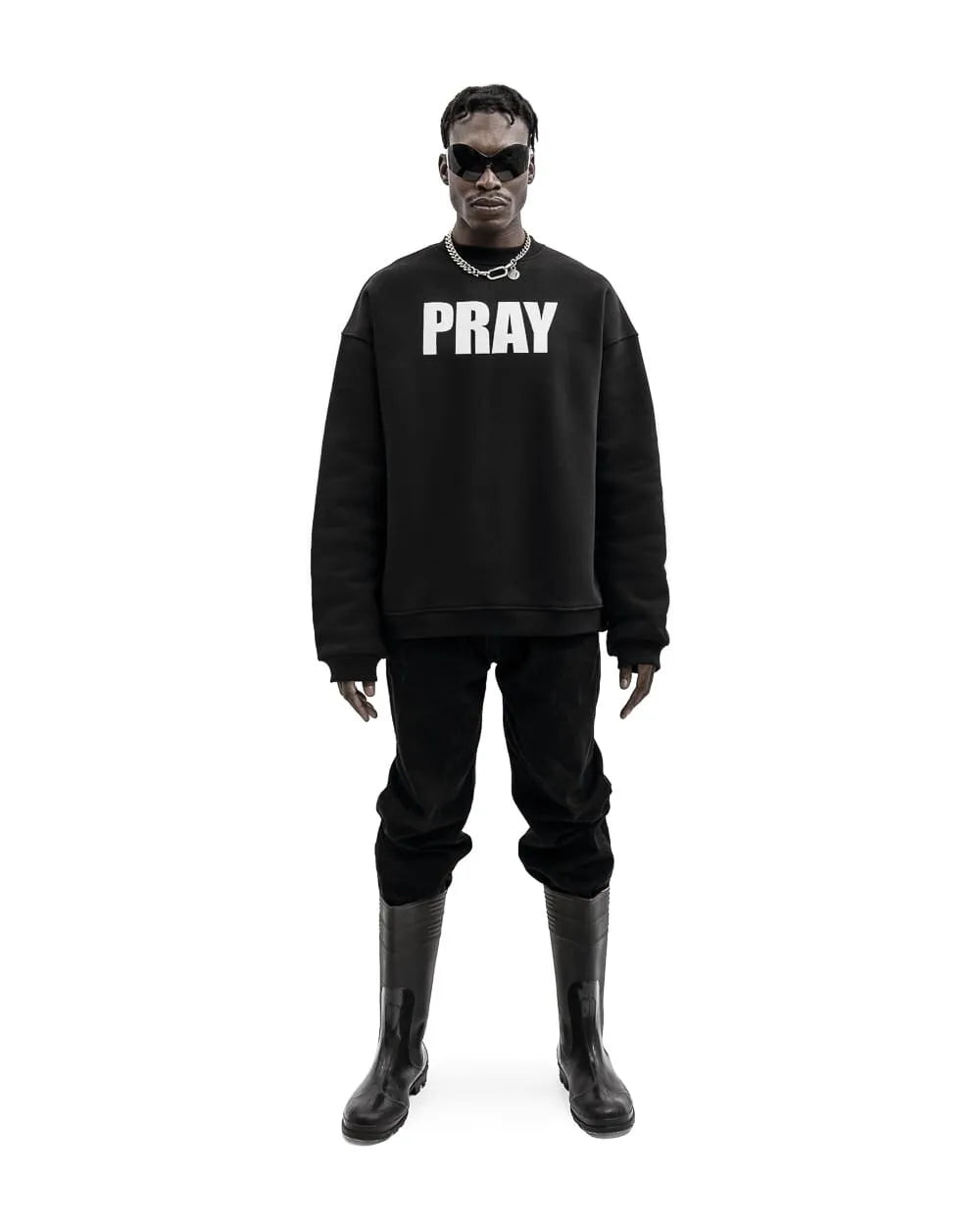 PRAY Graphic Hoodie Sweater — dettaglio del tessuto