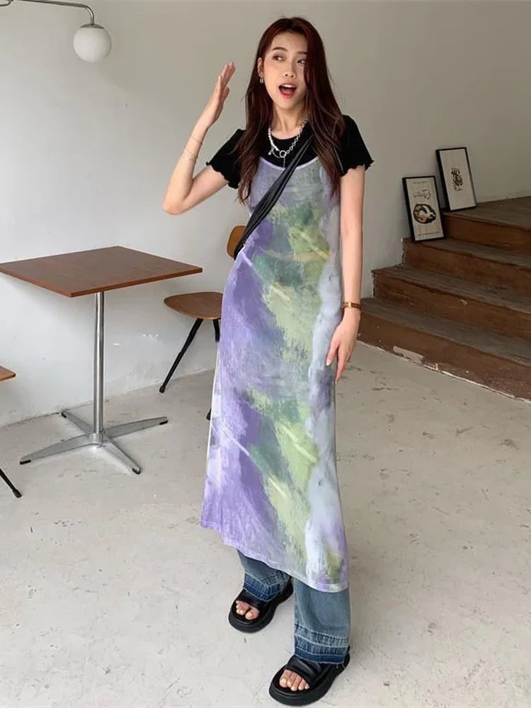 Painters Paradise Maxi Skirt — dettaglio della stampa