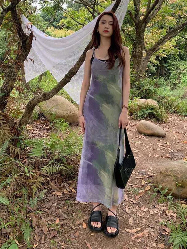 Y2K Painters Paradise Maxi Skirt