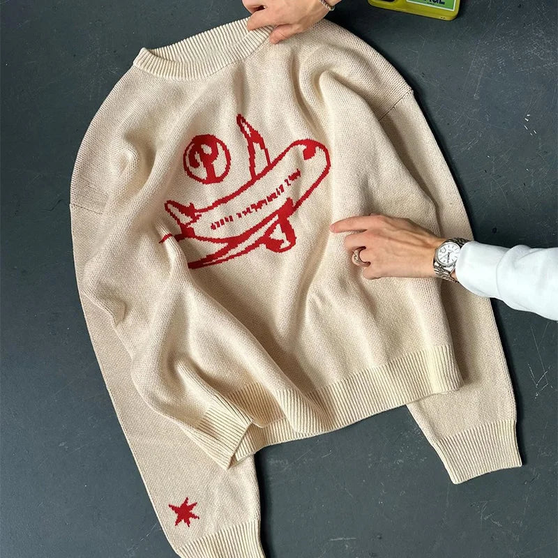 Paper Planes Crewneck Knitted Sweater — in alternativa