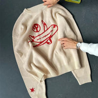 Paper Planes Crewneck Knitted Sweater — in alternativa