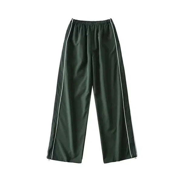 Parachute Joggers Army Green Trousers — vista frontale