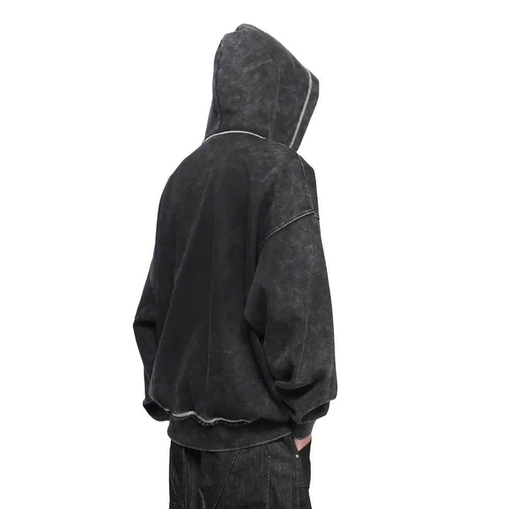 Patchwork Embroidered Zip Up Hoodie — in alternativa