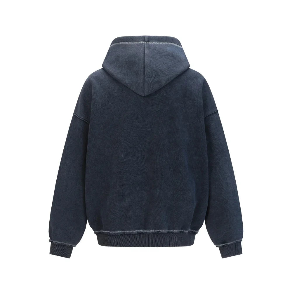 Patchwork Embroidered Zip Up Hoodie — vista laterale