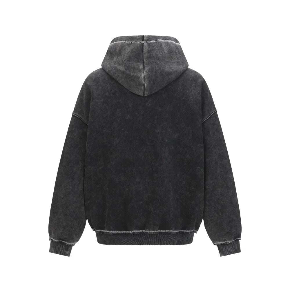 Patchwork Embroidered Zip Up Hoodie — dettaglio del tessuto