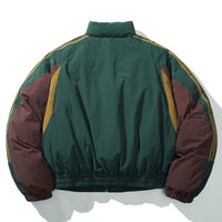 Patchwork Puffer Jacket Coat — dettaglio della stampa