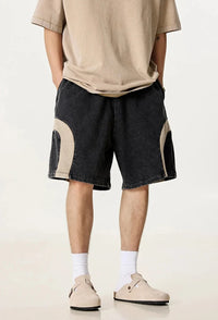 Patchwork Washed Cotton Shorts — in alternativa