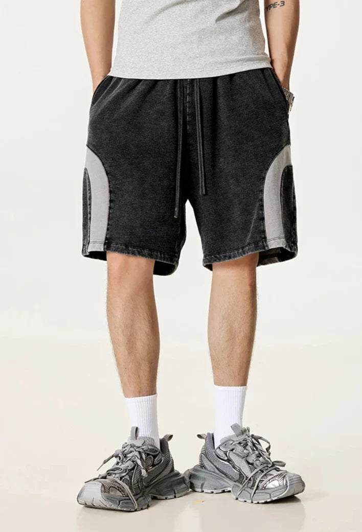 Patchwork Washed Cotton Shorts — dettaglio del tessuto