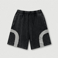 Patchwork Washed Cotton Shorts — vista posteriore