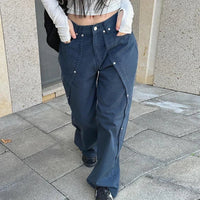 Patchwork Workwear Baggy Jeans — dettaglio