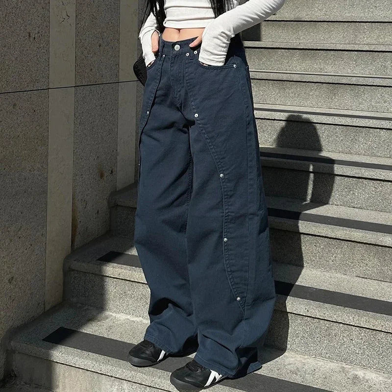 Patchwork Workwear Baggy Jeans — dettaglio della stampa