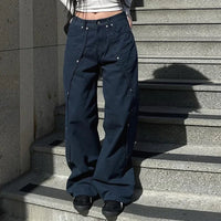 Patchwork Workwear Baggy Jeans — vista posteriore