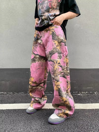 Pink Forest Camo Baggy Jeans — vista posteriore