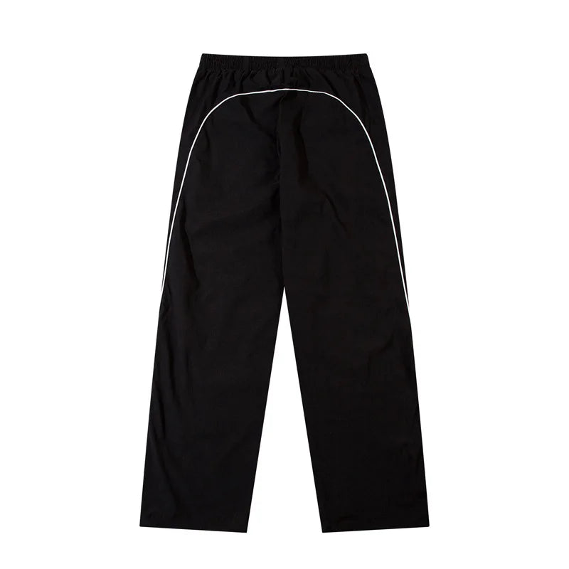Piping Parachute Trousers — vista posteriore