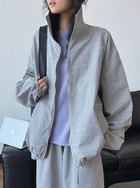 Plaid Baggy Casual Jacket Coat — in alternativa