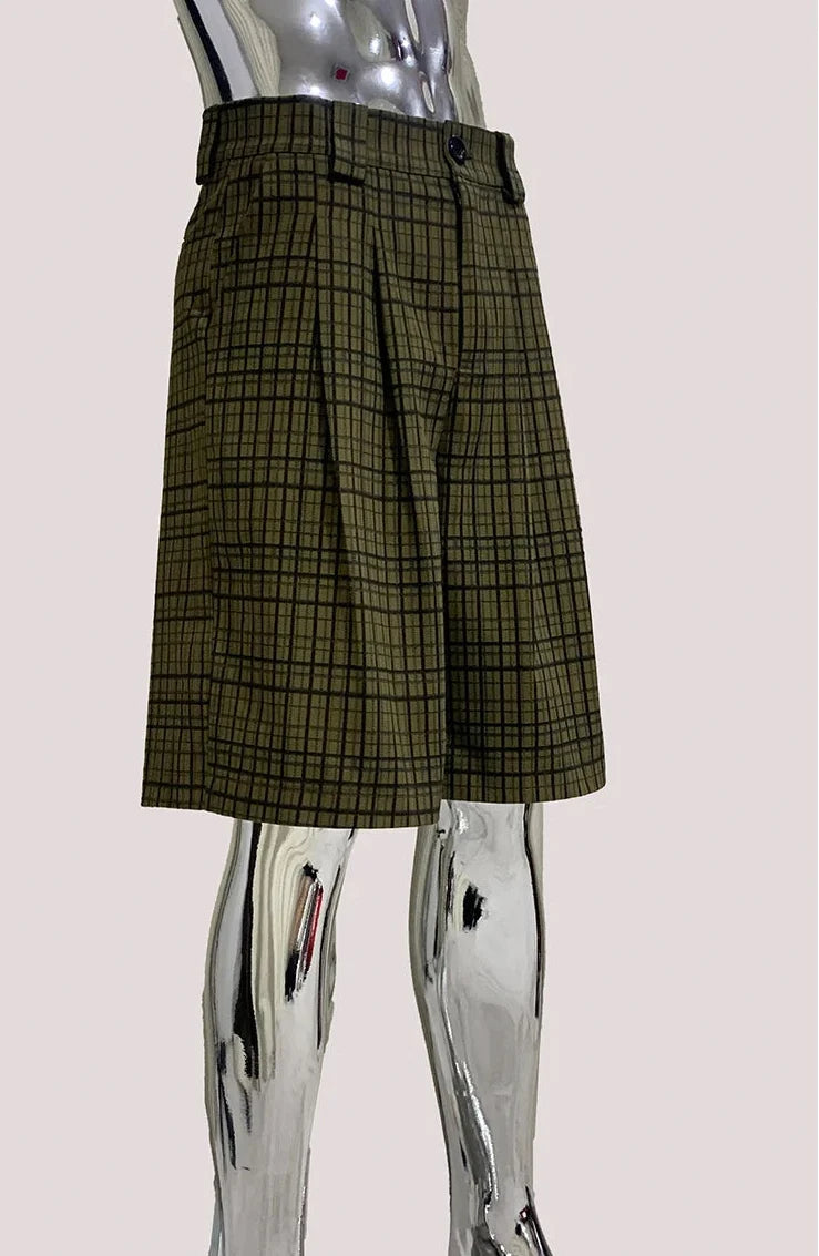 Plaid Gingham High Waist Jorts — dettaglio