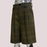 Plaid Gingham High Waist Jorts — vista frontale