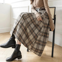 Plaid High Waist Half Skirt — in alternativa