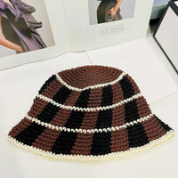 Plaid Knit Bucket Hat — dettaglio