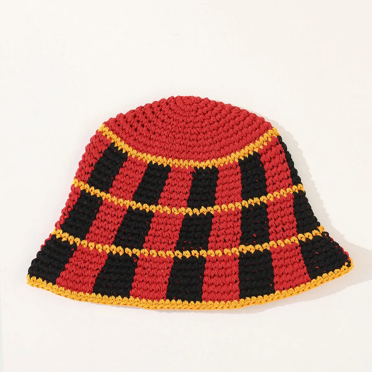 Plaid Knit Bucket Hat — dettaglio della stampa