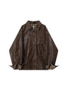 Y2K Plaid Patchwork Faux Leather Reversible Jacket