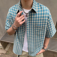 Plaid Short Sleeve Button Down Shirt — in alternativa