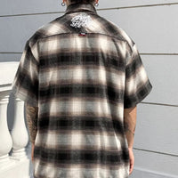 Plaid Short Sleeve Button Down Shirt — in alternativa