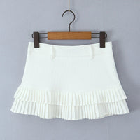 Pleated Micro Mini Skirt — vista frontale