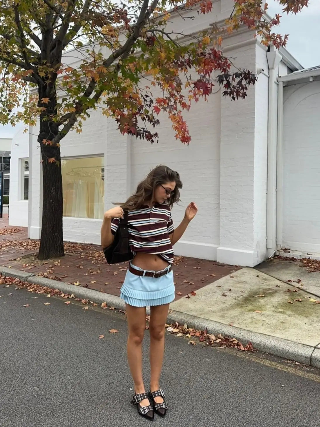 Pleated Micro Mini Skirt — dettaglio